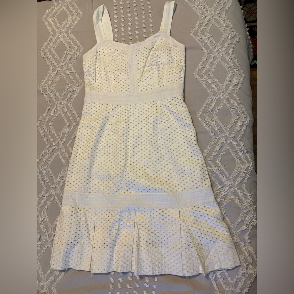 Tory Burch Cream Eyelet Dress